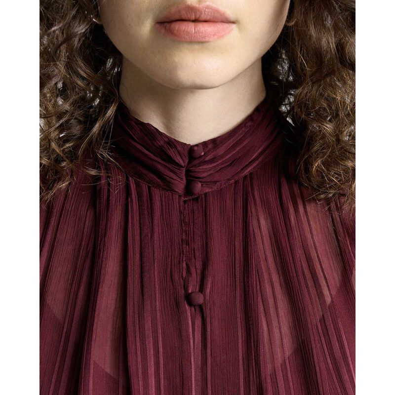 Cue Plum Self Stripe Blouse image number 2